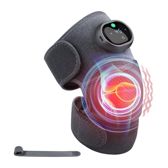 TOP! Heating Knee Massager, Shoulder Elbow 3-In-1Heating Vibration Portable Compress Massager for Pain Relief