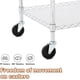 thumbnail image 4 of Yeshouse Carrito utilitario de metal con ruedas de 3 niveles, carrito de almacenamiento de alambre de acero cromado con asa, organizador móvil resistente para cocina, oficina o taller, 4 of 7