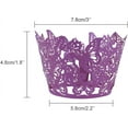 thumbnail image 2 of DriewWedding 50PCs Butterfly Pattern Hollow Artistic Bake Cake Cupcake Wrappers Paper Cups Liner for Wedding Birthday Tea Party, 2 of 7