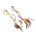 thumbnail image 1 of 2pcs Cat Teasing Toy Cat Teaser Colorful Cloth With Feather Bell Cat Teasing Stick, 1 of 4