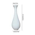 thumbnail image 2 of Sleek Plastic Vase for Dry Floral Arrangements, Contemporary Decorative Holder for Pampas Grass and Artificial Greenery, Stylish Accent for Dining Room, Coffee Table and Home Space, 8*1in, White, 2 of 6