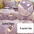 thumbnail image 3 of MorroMorn Purple Duvet Cover Queen, Bunny Kids Bedding Sets, Fluffy Comforter Covers Set, Down Alternative Blanket Ultra Soft Kawaii Cute Gifts for Girls Teen Women Full Double Size, 3 of 6