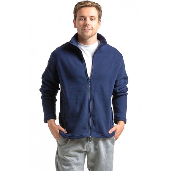 SLM Mens Polar Fleece Long Sleeve Full Zipper Zip Up Jacket Winter Turtleneck