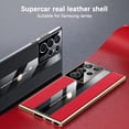 thumbnail image 4 of Luxury Top Leather Carbon Fiber Pattern Case For Samsung Galaxy S21 S22 S23 Ultra Plus With Lens Protector Shockproof Back Cover, 4 of 5