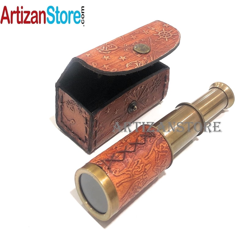 Mini Pirate Spyglass Telescope Brass Collapsible Hand Telescope