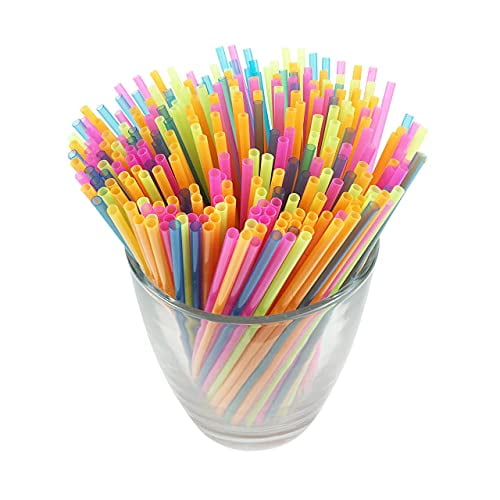 NEON YELLOW color NEW 50 count 5" Cocktail mixed drink coffee stirrer/ straw 