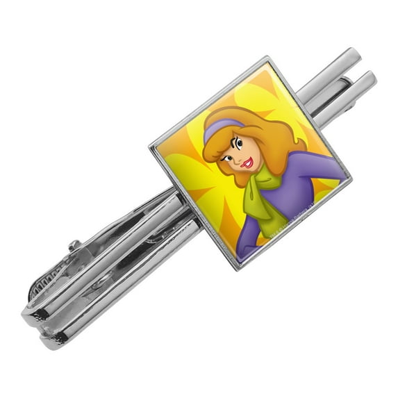 Scooby Doo Daphne Character Square Tie Bar Clip Clasp Tack- Silver or Gold