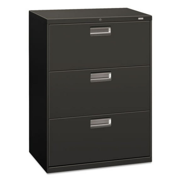 HON 3 Drawers Lateral Lockable Filing Cabinet, Charcoal