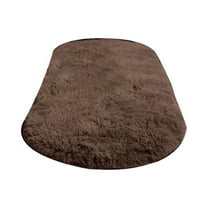 Fluffy Bedroom Rug Oval Fluffy Mat Small Oval Rug 23.62"x15.74,Non-Slip Plush Shaggy Area Rug for Bedroom Bedside,Soft Oval Throw Rugs Carpet Indoor Carpet for Living Room Nursery Dorm Home Decor