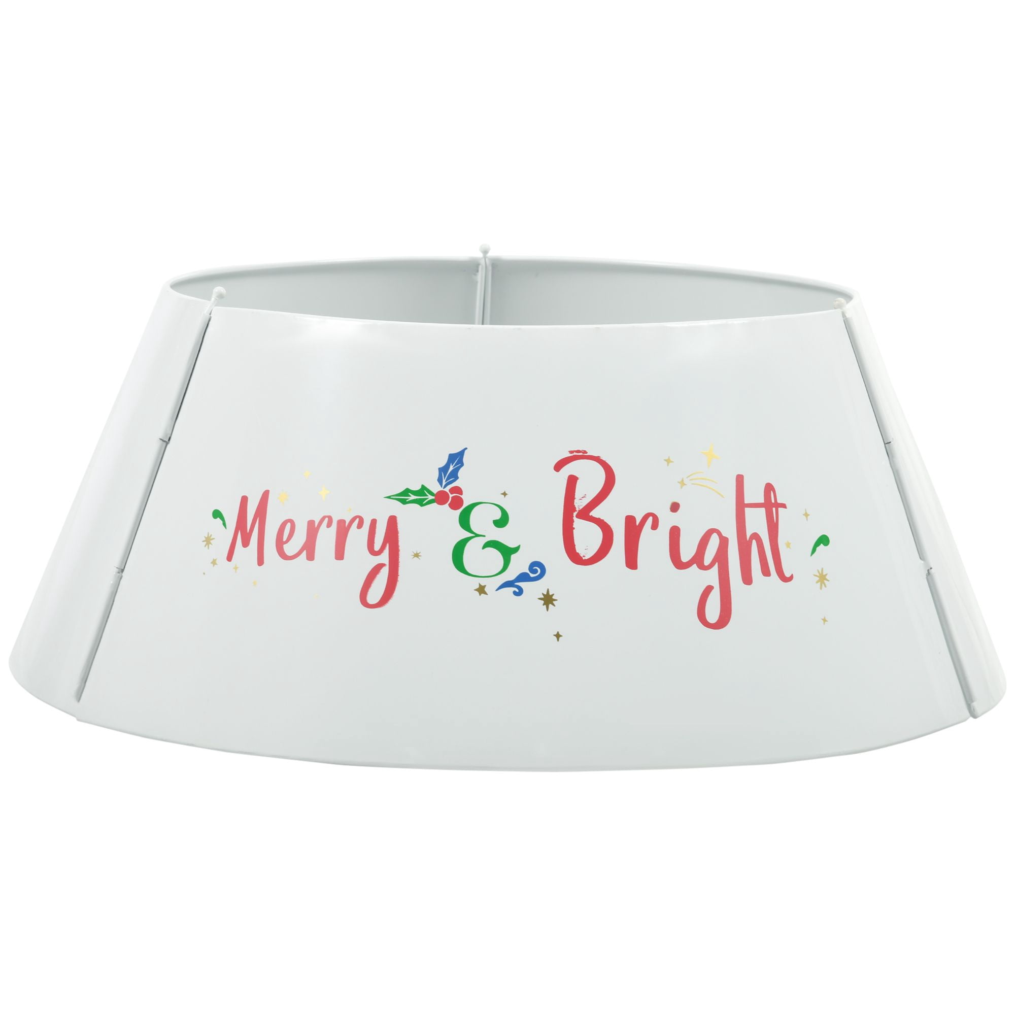 Christmas Tree Collar, Steel Tree Ring Skirt, 26 in Round Holiday Stand Cover for Home Xmas Decoration