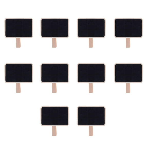 10 Mini Retangle Heart Chalkboard Blackboard With Wooden Clip Message Board Signs And Labels Clips