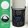 thumbnail image 2 of XMXT Collapsible Laundry Basket, Space Funny Line Illustration Waterproof Laundry Hampers Storage Baskets Dirty Clothes Hamper, 40L, 2 of 8