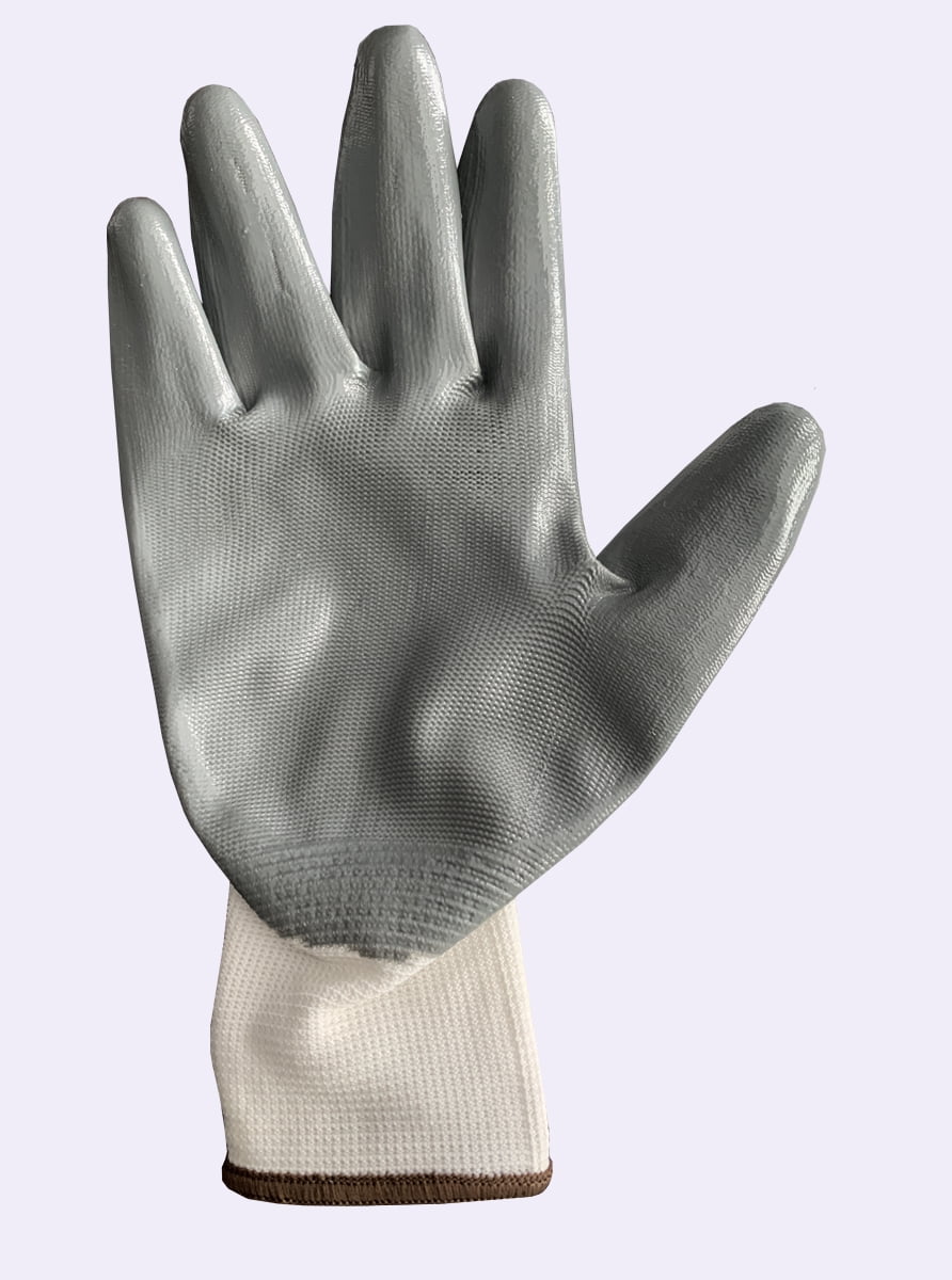 CD9400-L-3PK, Nitrile Coated Gloves, Smooth Finish, 3 Pair Value Pack
