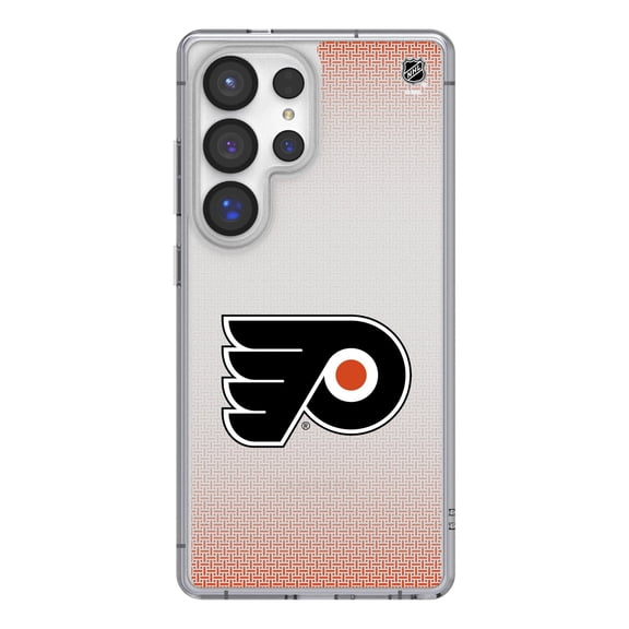 Philadelphia Flyers Linen Logo Galaxy Clear Case