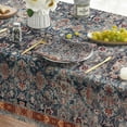 thumbnail image 4 of Boho Bohemia Style Tablecloth 60×84 Inch Rectangular, Vintage Country Rustic Farmhouse Magical Washable Table Cover for Party Picnic Dinner Decor, 4 of 6
