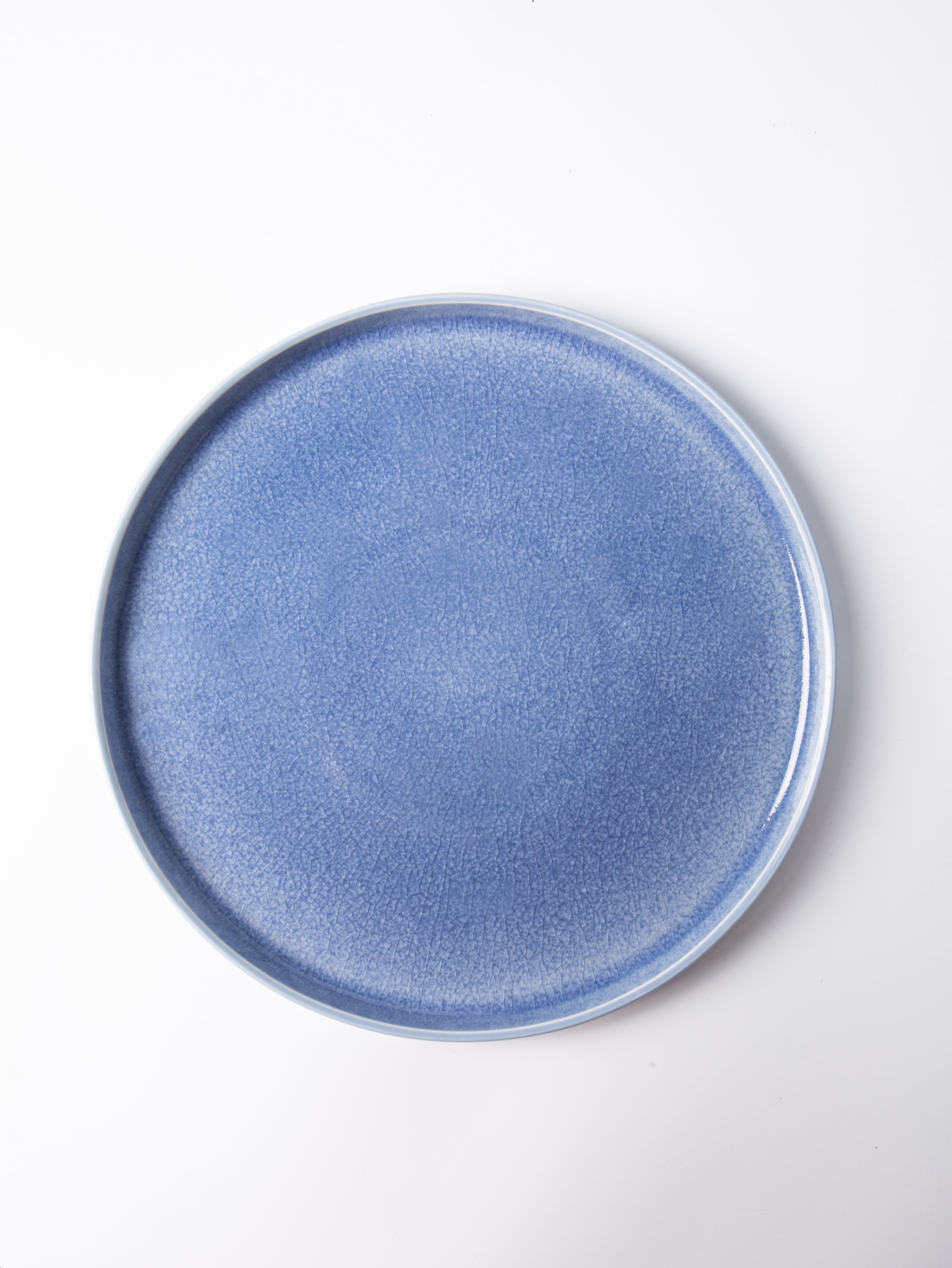 (2 pack) Better Homes & Gardens-Parker Blue Stoneware Stackable Dinner Plate