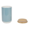 thumbnail image 2 of Design Imports CAMZ14118 Ceramic Treat Canister, Teal Chevron, 2 of 4