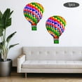 thumbnail image 1 of Globo de aire caliente nórdico, colgante de pared, colección de adornos creativos, regalo artesanal para boda, hogar, sala de estar, decoración de Verde Soledad Globo aerostático, 1 of 8