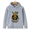 thumbnail image 2 of Sudadera con capucha Kawaii Groot, ropa para niños, ropa para niñas, ropa de moda para bebés, sudadera deportiva cálida para primavera y otoño 2024, camisetas para niños, 2 of 4