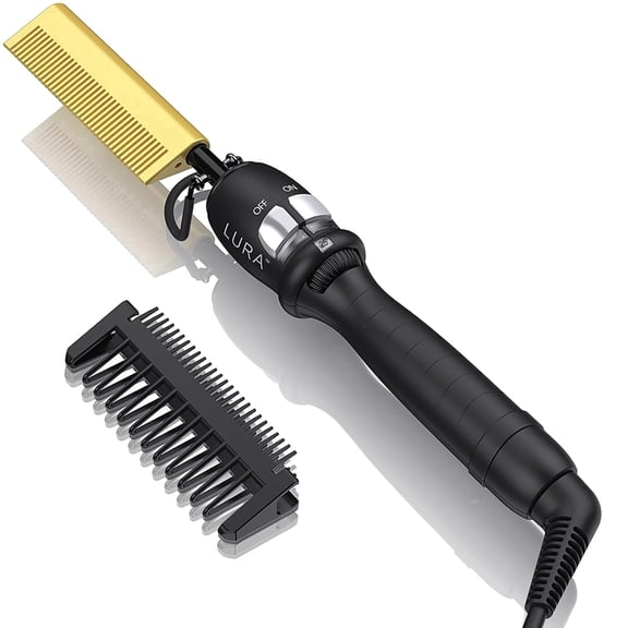 Electric Hot Comb for Lace Front Wigs 200-500°F,Electric Pressing Combs for Black Hair,Electric Straightening Comb for African American Hair