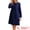 Navy Blue, variant on DARING DIVA Women's Fall Long Sleeve Bow Tie Front Cute Tunic Dress XS Black