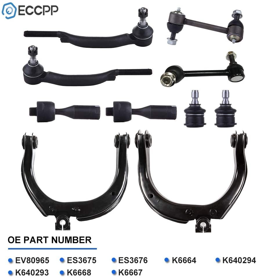 ECCPP Inner Outer Tie Rod End Sway Bar Link Control Arm And Ball Joint for Buick Rainier For Chevy Trailblazer/EXT for Gmc Envoy/XL/XUV for Isuzu Ascender for Oldsmobile Bravada