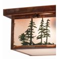 thumbnail image 2 of Meyda Tiffany 180660 Hyde Park Tall Pines 15" Wide Flush Mount Square Ceiling Fixture -, 2 of 7