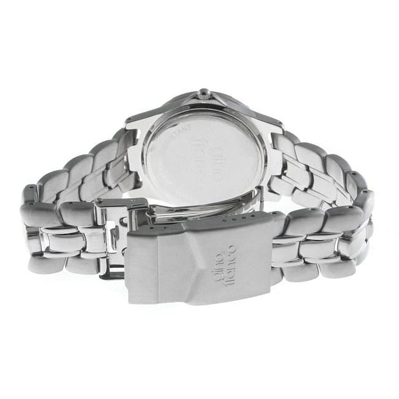 gino franco Men's 981BK Marina Round Stainless Steel