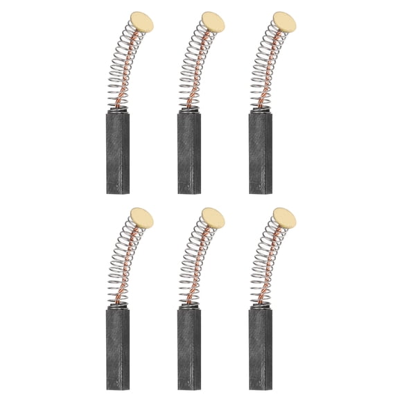 Uxcell 6 Pcs Carbon Brushes, 4x5x20 mm Electric Motor Carbon Brush for Electric Motors, Power Tool, Angle Grinder, Carbon Brush Replacement