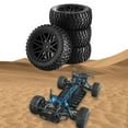 thumbnail image 6 of shamjina 4 Pieces 1/10 RC Tires and Wheels Good Grip Wheel Rim and Tires Set black, 6 of 8