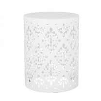 GDF Studio Verdugo Outdoor 18 inch Metal Side Table, White