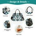 thumbnail image 3 of FORMRS Insulated Lunch Bag Unisex Large Capacity with Shoulder Strap, Blue Mosaic Pattern, 3 of 6