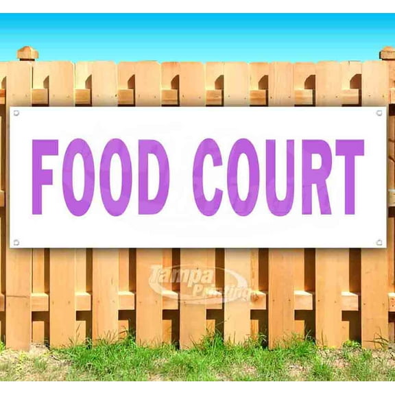 Food Court 13 oz Vinyl Banner With Metal Grommets