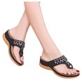 thumbnail image 6 of Samickarr Summer Sandals For Women Slippers Indoor And Outdoor Wide Women Summer Slip-On Wedges Beach Open Toe Breathable Sandals Embroidery Shoes, 6 of 9