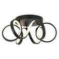 thumbnail image 1 of Artika Swirl Ribbon Modern LED Flush Mount Ceiling Light Fixture, Black, 1 of 5