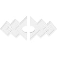thumbnail image 2 of 38"W x 25 3/8"H x 7"ID x 11 3/4"C x 1"P Zoe Architectural Grade PVC Contemporary Ceiling Medallion, Two Piece, 2 of 11