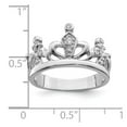thumbnail image 3 of 925 Sterling Silver Polished CZ Cubic Zirconia Simulated Diamond Crown Ring Size 8 -  Jewelry Gift for Mom, 3 of 5
