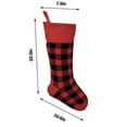 thumbnail image 2 of Xmarks 4 Pack Christmas Stockings- 20 Inch Red Black Buffalo Plaid Christmas Stockings Fireplace Hanging Stockings for Family Christmas Decoration, 2 of 9