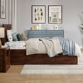thumbnail image 5 of AFI Canyon Walnut Solid Wood Platform Bed with Matching Footboard & Twin Trundle, Twin, 5 of 16