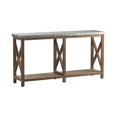 thumbnail image 3 of Newhart Rustic Wood And Galvanized Metal Console Brown Wood, 3 of 4