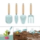 thumbnail image 4 of Juego de jardinería Yotijar herramientas de flores para trasplante Mango de madera azul, 4 of 10