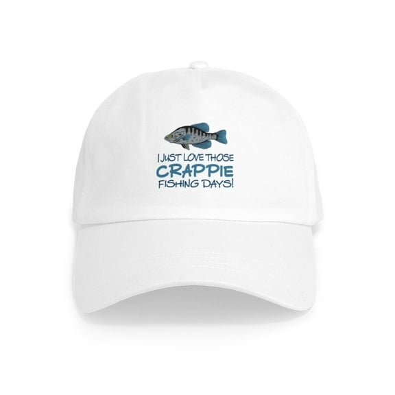 CafePress - Crappie Fishing Day! Cap - Adjustable 100% Brushed Unisex Casual Cotton Baseball Cap, Beige, 1
