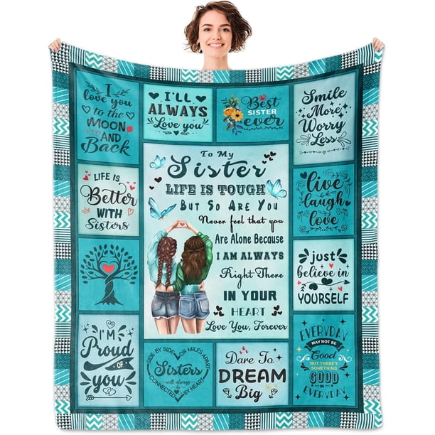 LHSHID Sister Gifts Sisters Gifts from Sister Blanket Birthday Gifts for Sister Big Sister Gift Sister Xmas Gifts Ideas for Mothers Day Graduation Christmas to My Sister Blanket 30"x40"