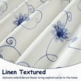 thumbnail image 4 of Country Valance for Kitchen Window, Vine Flower Embroidered Blue Valance Curtains, Light Filtering Short Drapes for Bathroom, Rod Pocket, 52 x 18, 1 Piece, 4 of 6