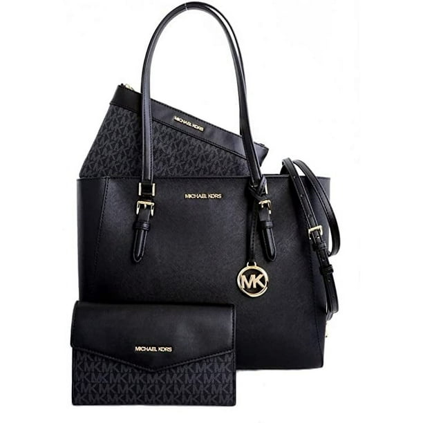 Michael Kors Bolso Bandolera Grande 3 en 1 Charlotte Color Negro (3 Piezas)