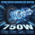 thumbnail image 2 of Moveloop T2 Ebikes for Adults, 750W Motor 28MPH Electric Bike, Up to 70 Miles Range, 48V 15.6Ah Battery 20" Fat Tire Mountain E-Bike, Full Suspension, NFC Unlock, Class 3, 2 of 6