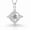 April/Diamond Crystal, variant on Mystical Birthstone Witches Knot Necklace, Natural Crystal Witch Knot Pendant Necklace, Pagan Wiccan Jewelry for Protection.