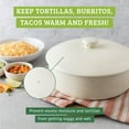 thumbnail image 2 of Chef Tacos Ceramic Tortilla Warmer, Microwavable, Fits 10-inch Tortilla, 10.8 in x 5.3 in (6.8 lbs), 2 of 5