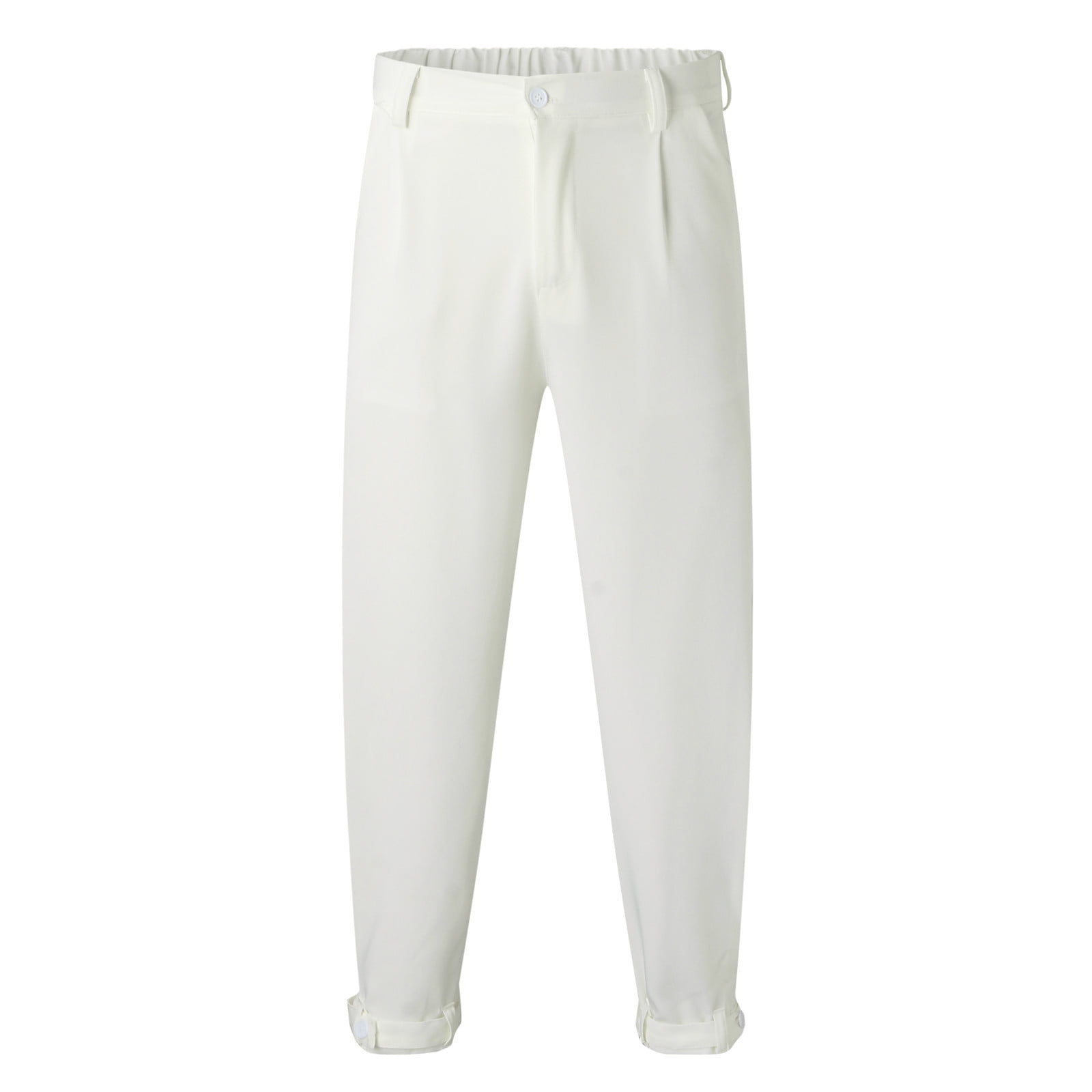 Genny pressed-crease straight trousers - White