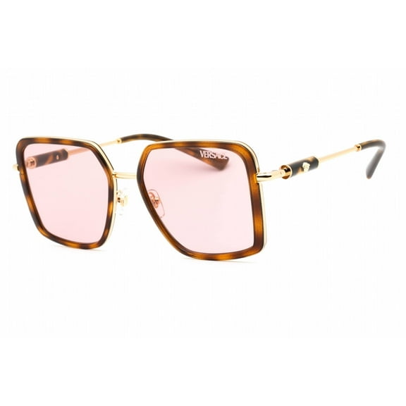 VERSACE VE2261 100284 Havana Light Violet 56 mm Women's Sunglasses